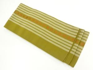 本場筑前博多花模様織出し半幅帯（272センチ）